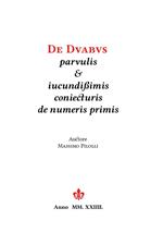 De duabus parvulis & iucundissimis coniecturis de numeris primis