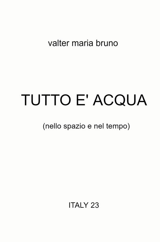 Tutto è acqua (nello spazio e nel tempo) - Valter Maria Bruno - copertina