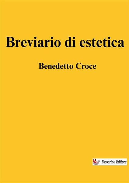 Breviario di estetica - Benedetto Croce - copertina