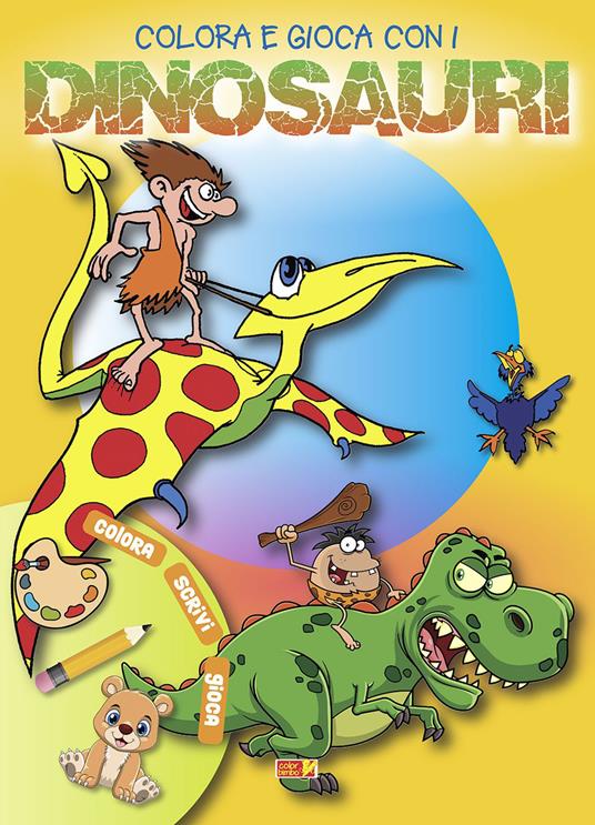 Colora e gioca con i dinosauri - copertina