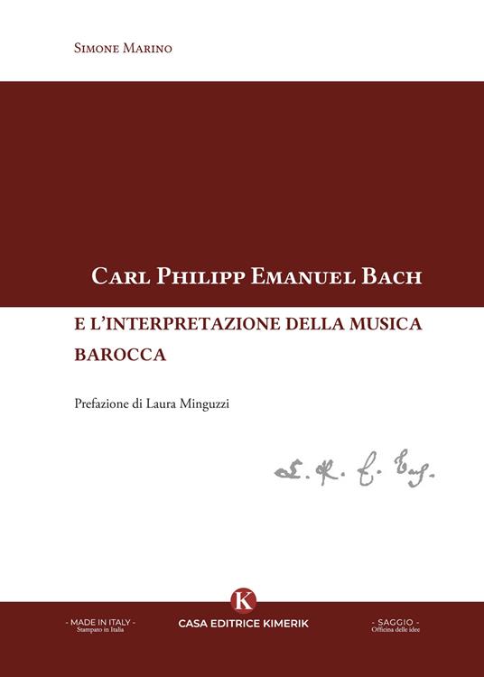 Carl Philipp Emanuel Bach e l'interpretazione della musica barocca - Simone Marino - copertina