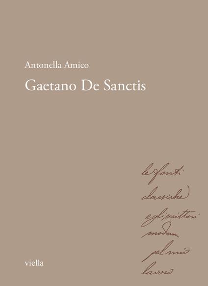 Gaetano De Sanctis - Antonella Amico - copertina