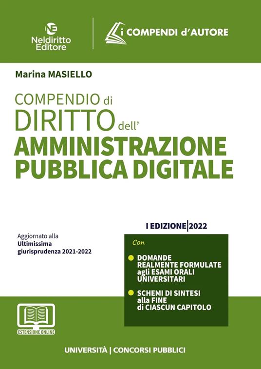 Compendio di diritto dell'amministrazione pubblica digitale - copertina