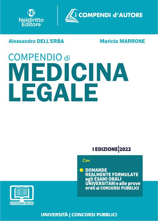 Compendio di medicina legale. Con espansione online - Alessandro Dell'Erba,Maricla Marrone - copertina