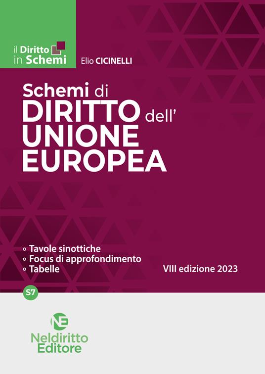 Schemi di diritto dell'Unione Europea - Elio Cicinelli - copertina