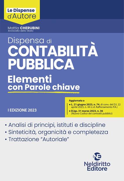 Contabilità degli enti locali. Elementi con parole chiave - Mattia Cherubini - copertina