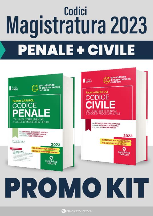Kit codici magistratura 2023. Codice penale+Codice civile - Roberto Garofoli - copertina