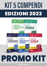 Kit 5 Compendi d'autore: Civile-Penale-Procedura Civile-Procedura Penale-Amministrativo