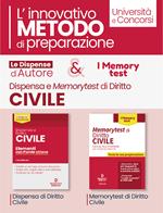 Kit le dispense d'autore: Dispensa di diritto civile. Elementi con parole chiave-Memorytest di diritto civile