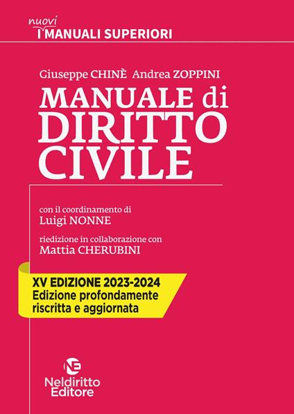 Manuale di diritto civile. Nuova ediz. - Giuseppe Chiné,Andrea Zoppini - copertina