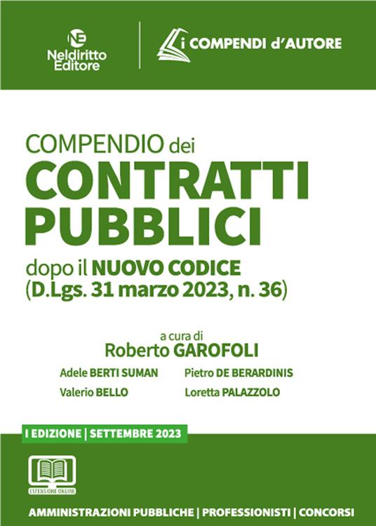 Compendio dei contratti pubblici - copertina