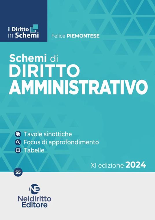Schemi di diritto amministrativo 2024 - Felice Piemontese - copertina