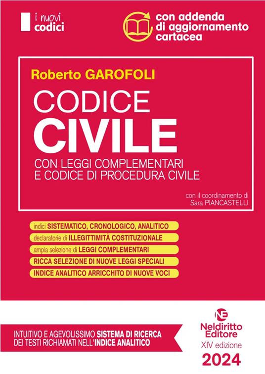 Codice normativo di diritto civile. Concorso in magistratura (2024). Nuova ediz. - copertina