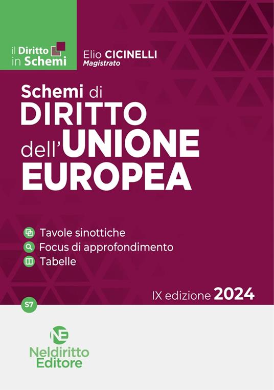 Schemi di diritto dell'Unione Europea - Elio Cicinelli - copertina