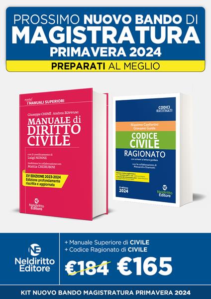 Speciale Magistratura 2024: Manuale di diritto civile-Codice civile ragionato - Giuseppe Chiné,Andrea Zoppini - copertina