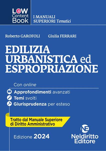 L(a)w content book. I manuali superiori tematici. Edilizia, urbanistica ed espropriazione. Per concorso in Magistratura. Vol. 1 - copertina