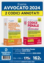 Kit Codice penale + Procedura penale annotato con la giurisprudenza per l'esame di avvocato 2024. Nuova ediz.