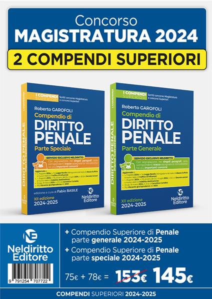 Compendio superiore di diritto penale. Parte generale-Compendio superiore di diritto penale. Parte speciale. Kit - Roberto Garofoli,Fabio Basile - copertina