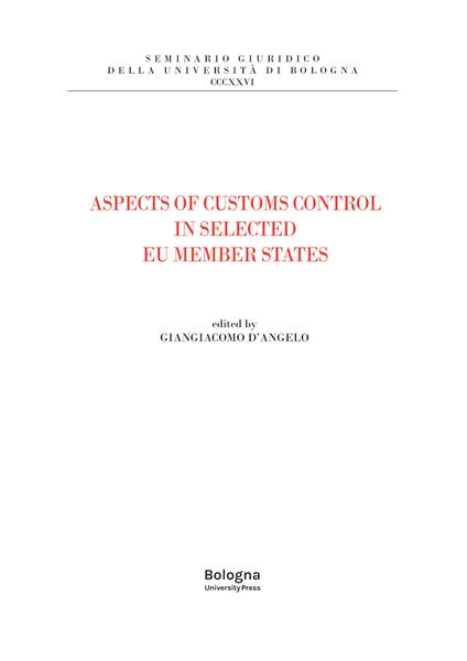 Aspects of customs control in selected eu member states - copertina