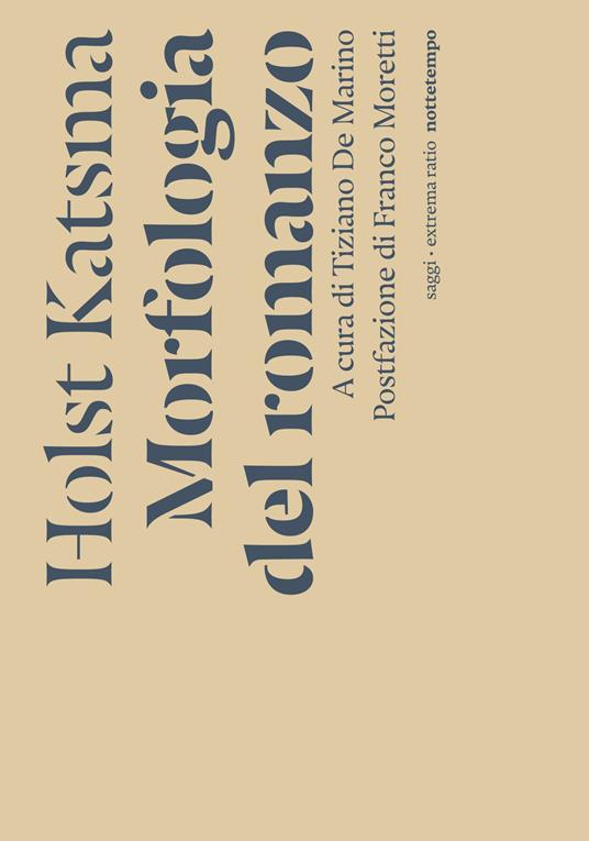 Morfologia del romanzo - Holst Katsma - copertina
