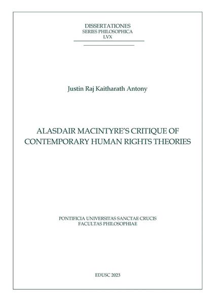 Alasdair MacIntyre’s Critique of Contemporary Human Rights Theories