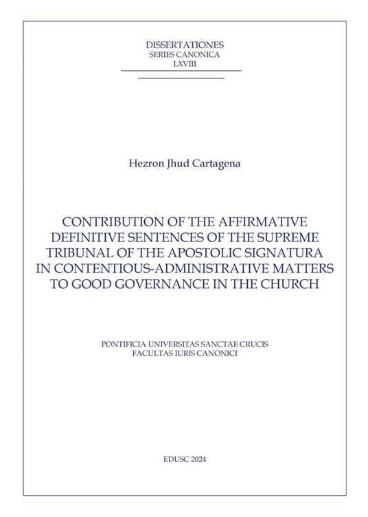 Contribution of the Affirmative Definitive Sentences of the Supreme Tribunal of the Apostolic Signatura