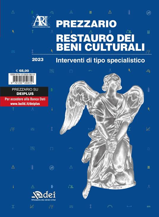 Prezzario restauro dei beni culturali 2023. Interventi di tipo specialistico - copertina