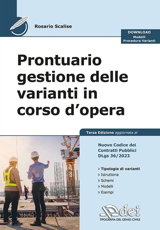 Prontuario gestione delle varianti in corso d'opera - Rosario Scalise - copertina