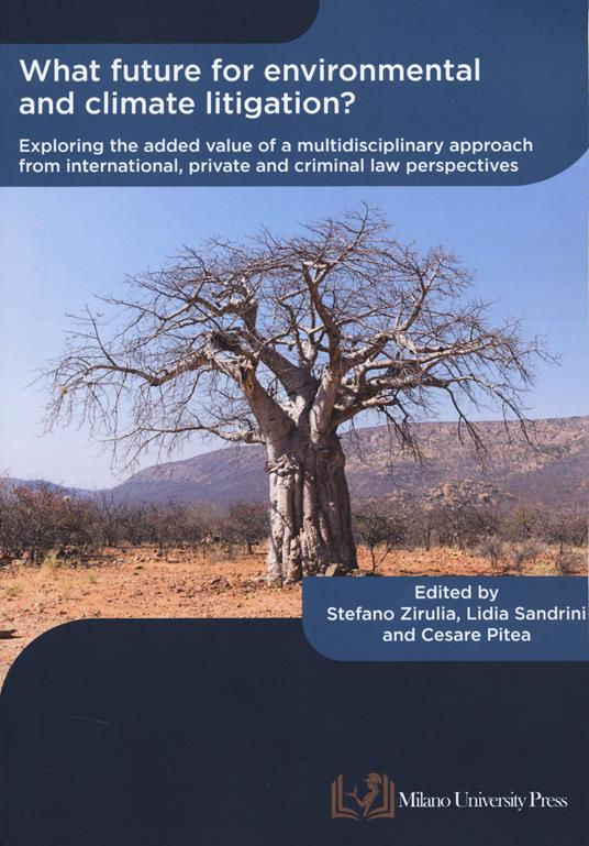 What future for environmental and climate litigation? Exploring the added value of a multidisciplinary approach from international, private and criminal law perspectives - copertina