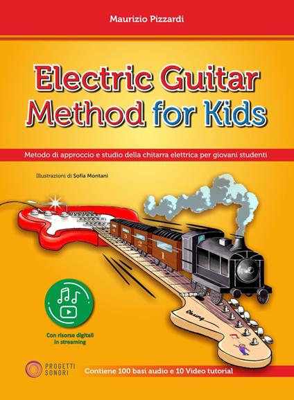 Electric guitar method for kids (Metodo di approccio e studio della chitarra elettrica per giovani studenti). Con file audio in streaming - Maurizio Pizzardi - copertina