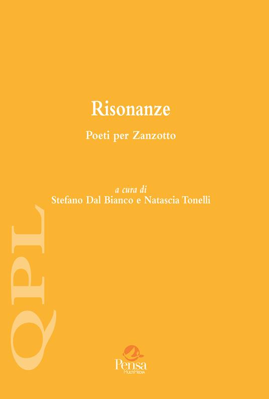 Risonanze. Poeti per Zanzotto - copertina