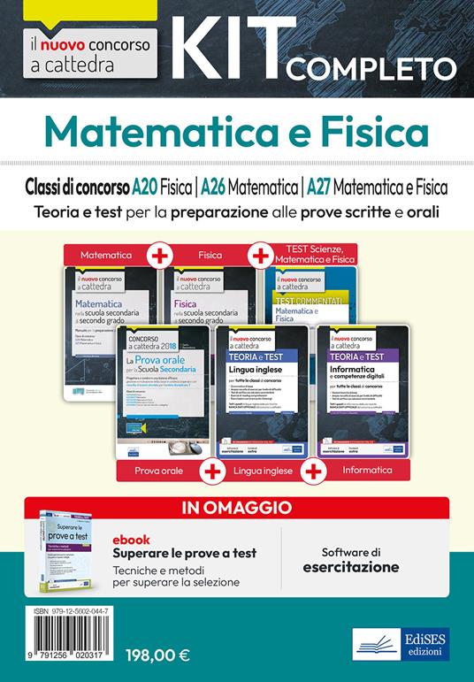 Concorso a cattedra - Matematica e Fisica CLASSI A20 - A26 - A27