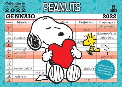 Peanuts. Calendario della famiglia 2022 - Charles M. Schulz - copertina