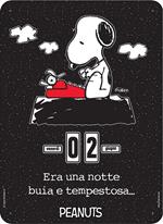 Calendario perpetuo Peanuts. Snoopy. Era una notte buia e tempestosa