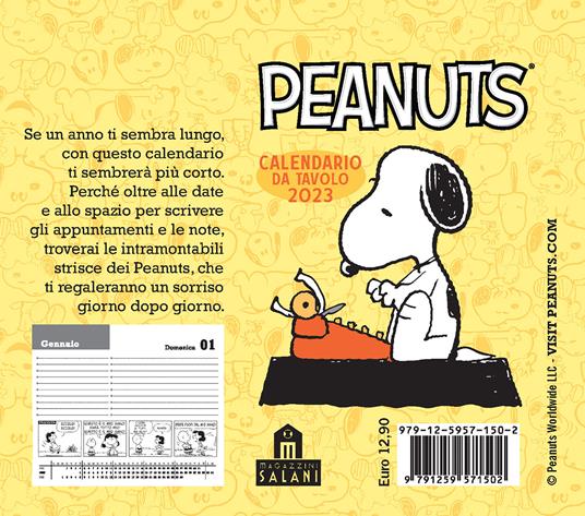 Peanuts. Calendario da tavolo 2023 - Charles M. Schulz - Libro - Magazzini  Salani 