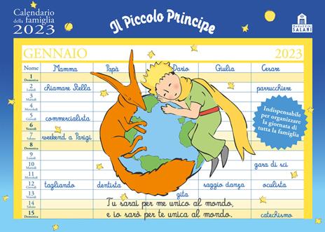 Il Piccolo Principe. Calendario della famiglia 2024 - Antoine de  Saint-Exupéry - Libro - Magazzini Salani 