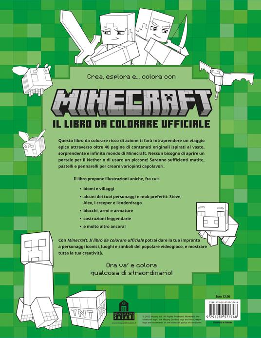 Minecraft. Il libro da colorare ufficiale - Libro - Magazzini Salani -  Libri colouring | IBS