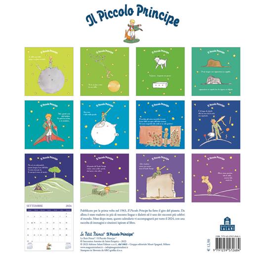 Piccolo Principe. Calendario da parete 2024