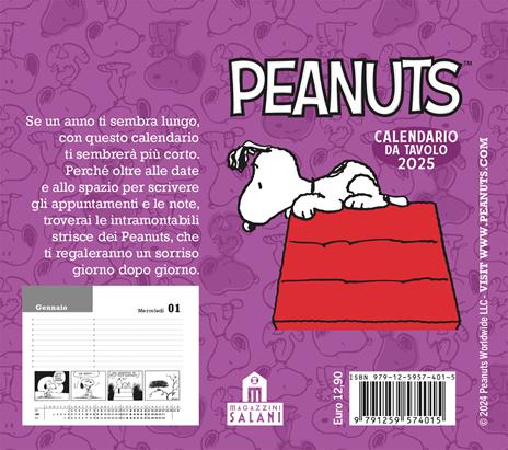 Peanuts. Calendario da tavolo 2025 - Charles M. Schulz - 3