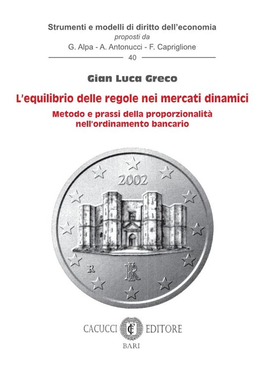 L'equilibrio delle regole nei mercati dinamici. Metodo e prassi della proporzionalità nell'ordinamento bancario - Gian Luca Greco - copertina