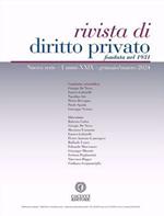 Rivista di diritto privato (2024). Nuova ediz.. Vol. 1: Gennaio-marzo