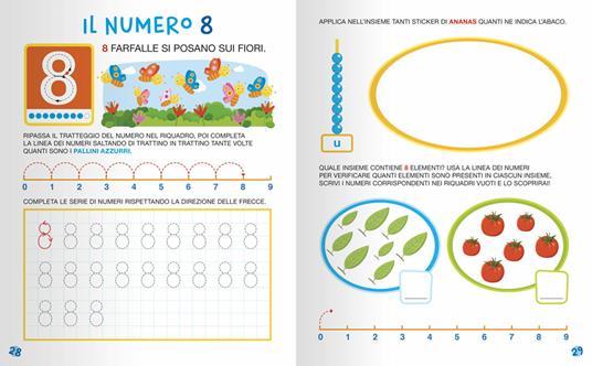 Imparo i numeri. Con adesivi. Ediz. a colori - Monica Fabbri - 4