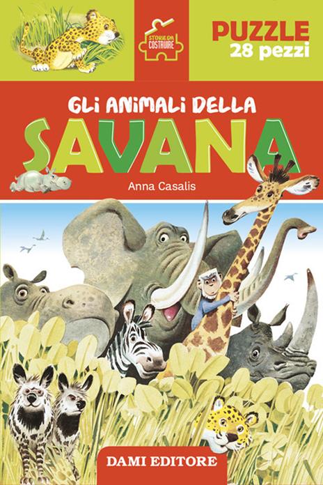 Libro per stimolare i sensi del neonato animali della savana