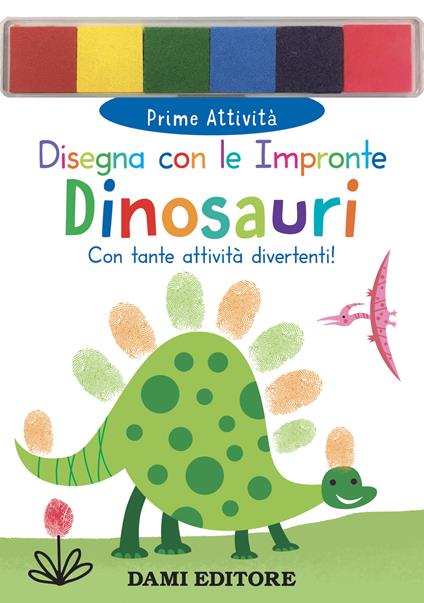 Dinosauri. Disegna con le impronte - Amanda Lott - copertina