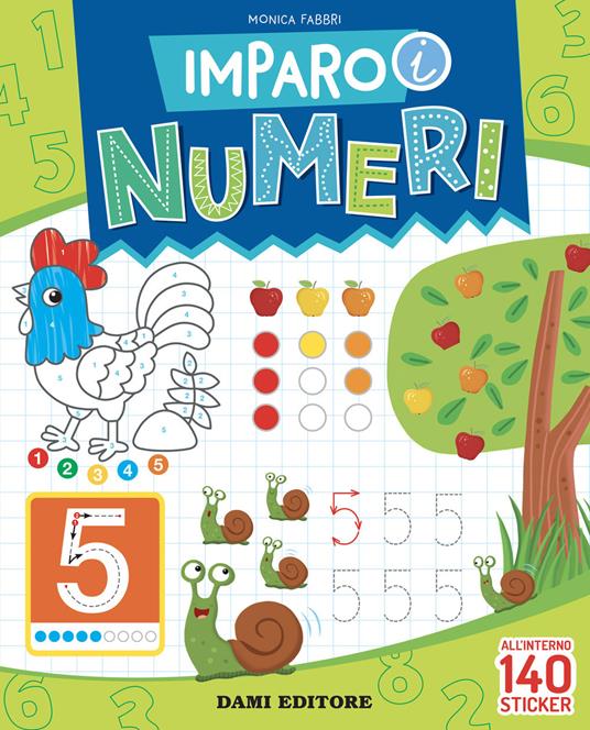 Imparo i numeri. Con adesivi. Ediz. a colori - Monica Fabbri - copertina