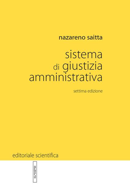 Sistema di giustizia amministrativa - Nazareno Saitta - copertina