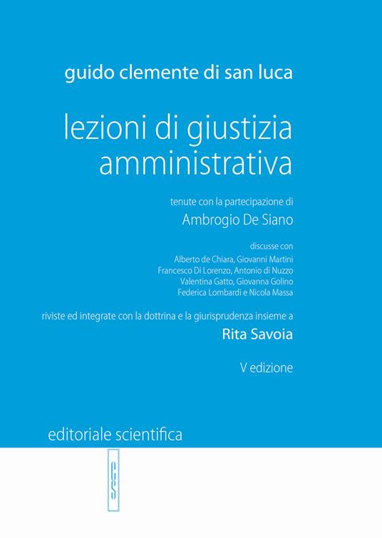 Lezioni di giustizia amministrativa - Guido Clemente di San Luca - copertina