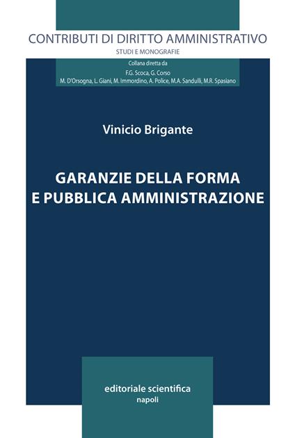 Garanzie della forma e pubblica amministrazione - Vinicio Brigante - copertina