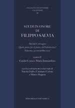 Studi in onore di Filippo Salvia. Atti de Convegno «Quale piano per il futuro dell'urbanistica?»