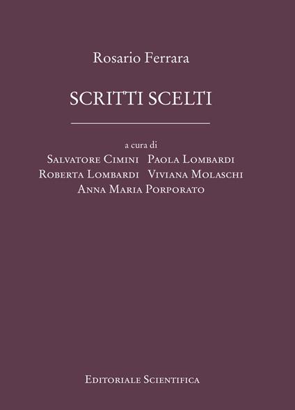 Scritti scelti - Rosario Ferrara - copertina